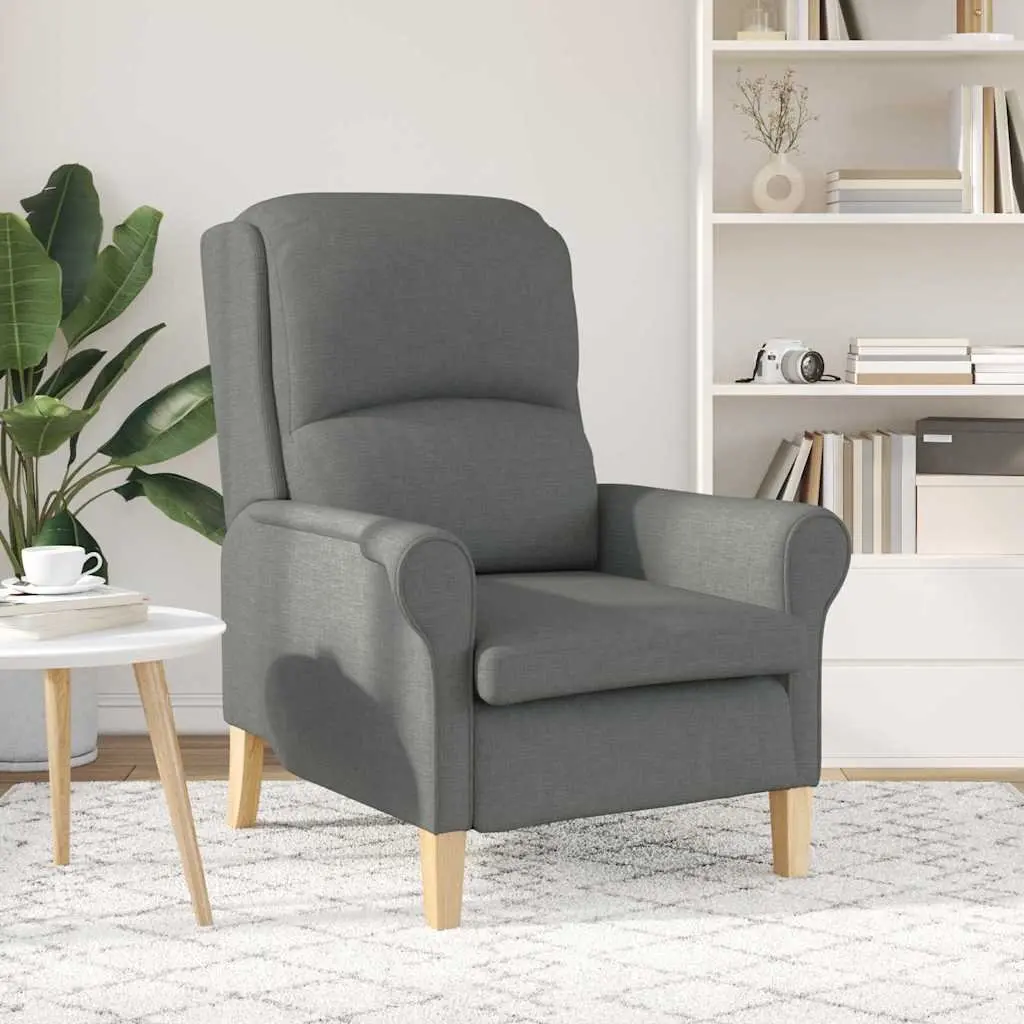 Armchair Grey Fabric Modern Living Room Seating