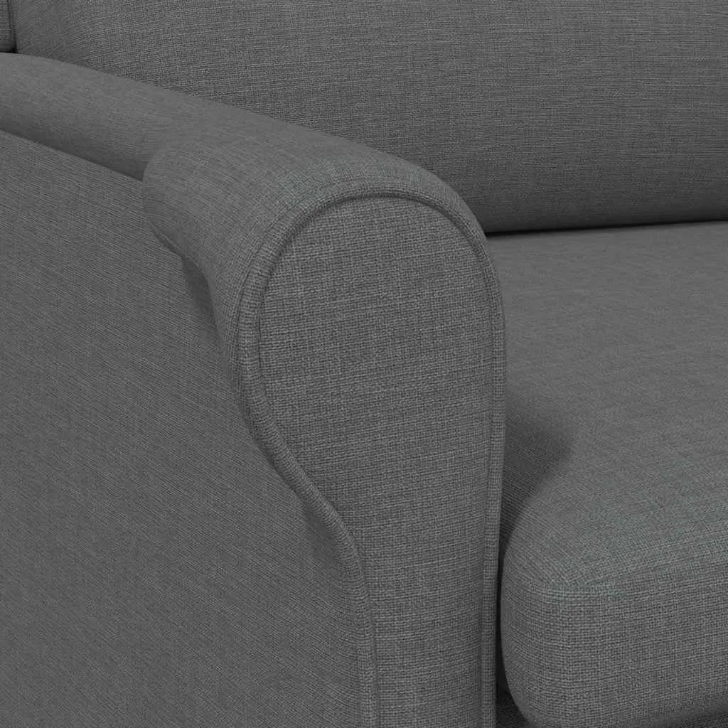 Armchair Grey Fabric Modern Living Room Seating
