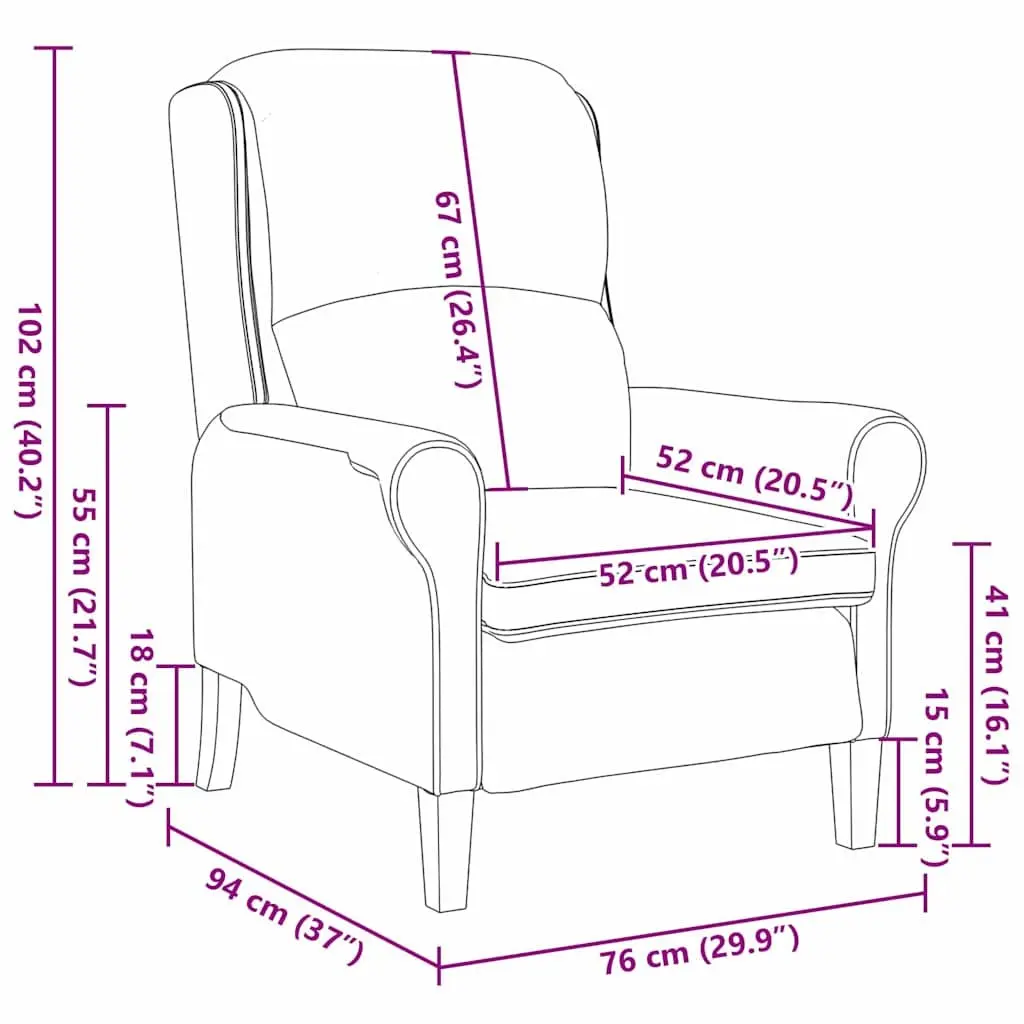 Armchair Grey Fabric Modern Living Room Seating