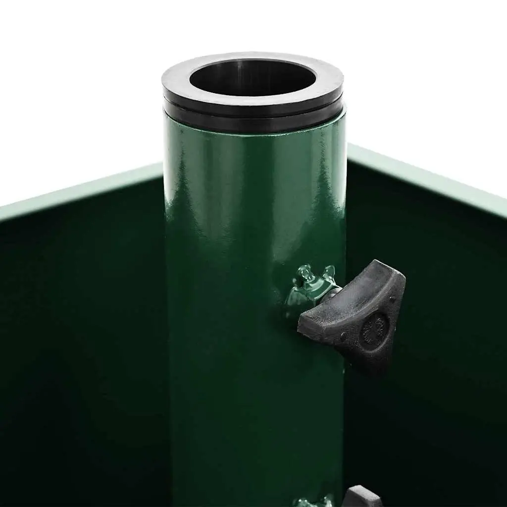 Parasol Base Outdoor Umbrella Stand 45 x 45 x 45 cm Green Steel Wheeled