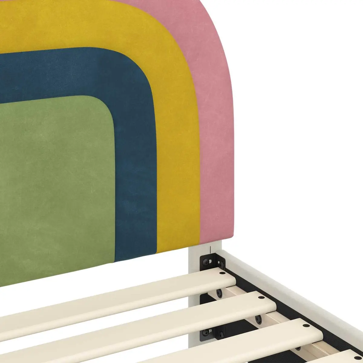 Kids Bed Frame with Headboard Pink 90 x 190 cm Velvet Touch