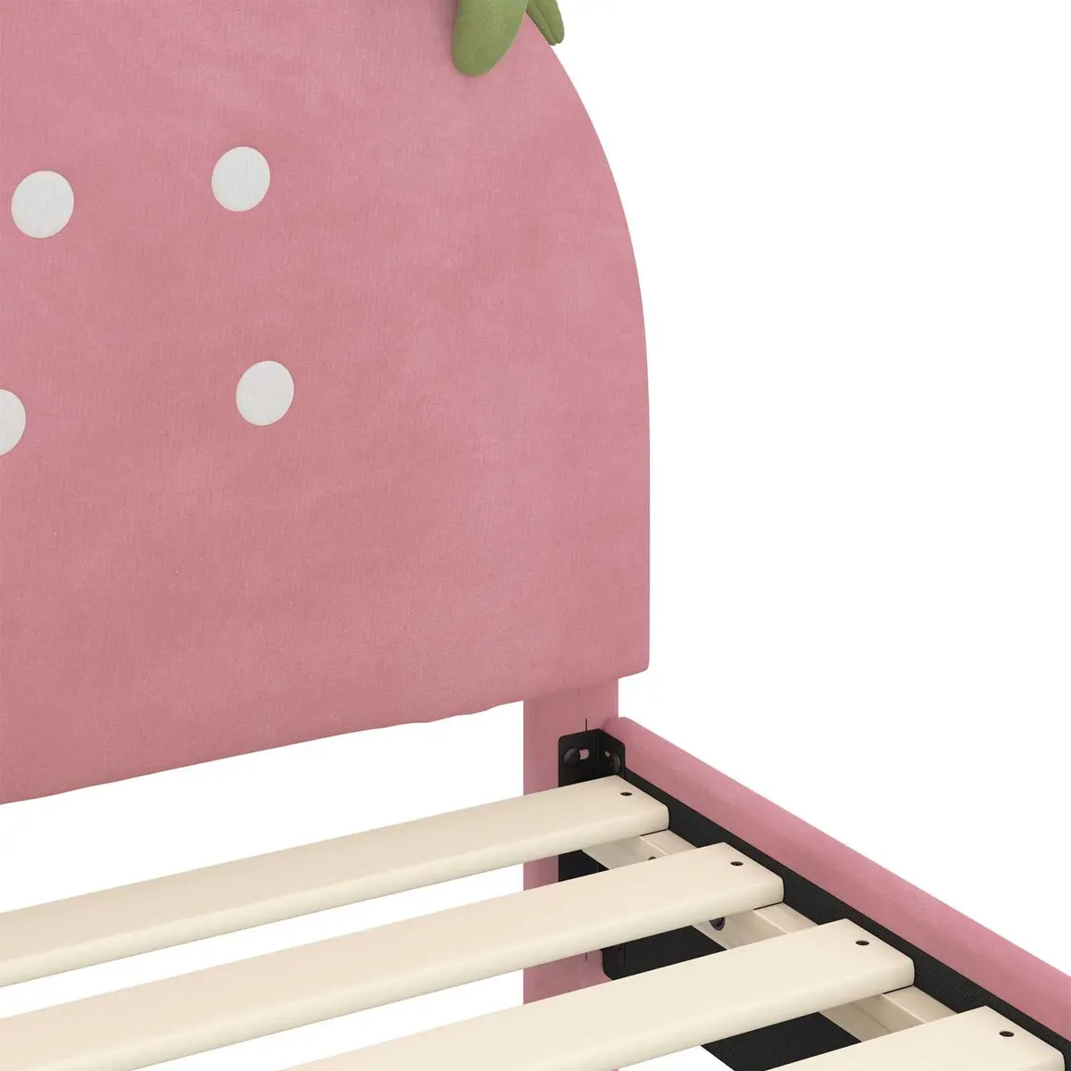 Kids Bed Frame with Headboard for Bedroom 90 x 190 cm Pink Velvet