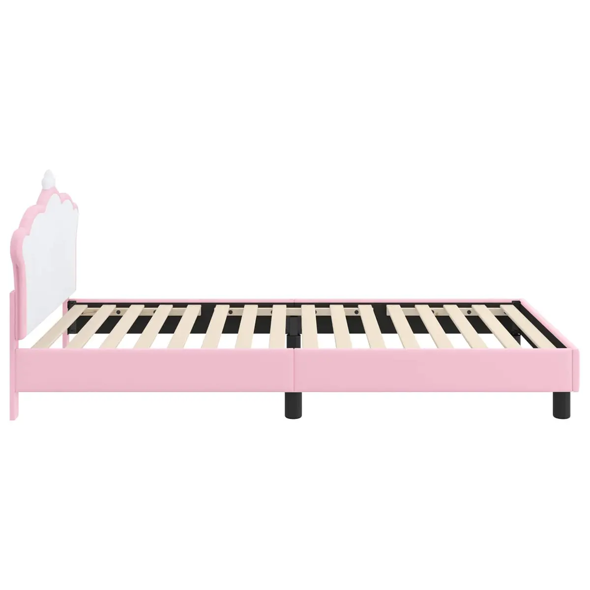 Kids Bed Frame with Headboard Pink 90 x 190 cm