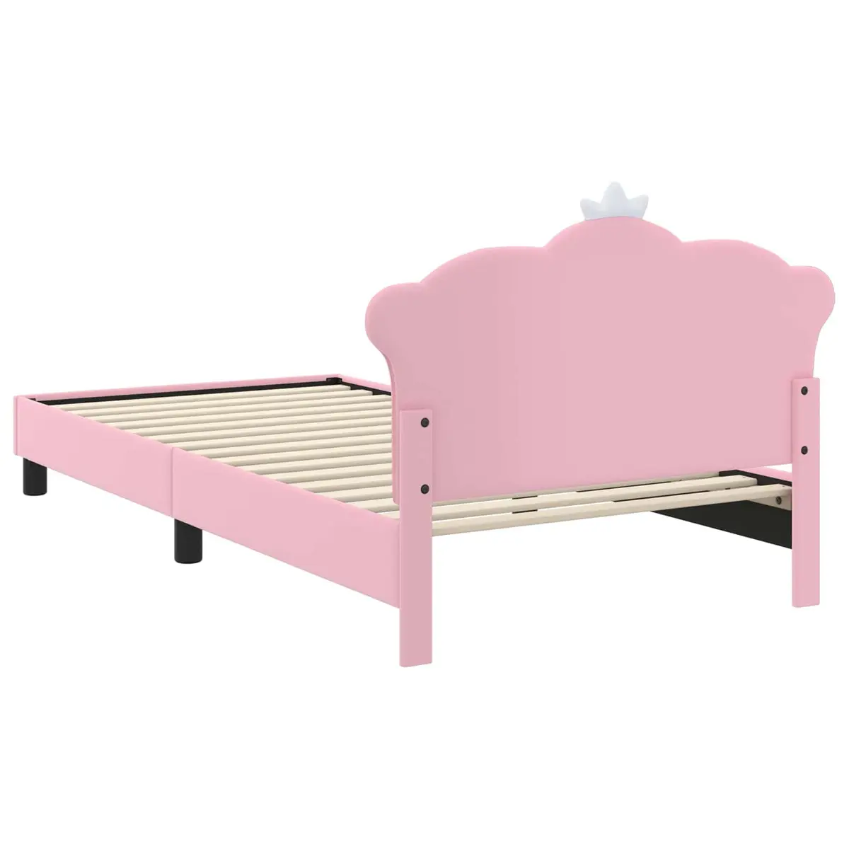 Kids Bed Frame with Headboard Pink 90 x 190 cm