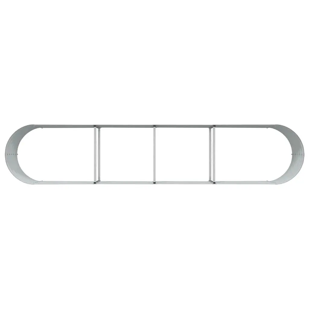 Raised Bed Garden Planter 400x80x44cm Steel Brown Outdoor Vegetable Herb Flower