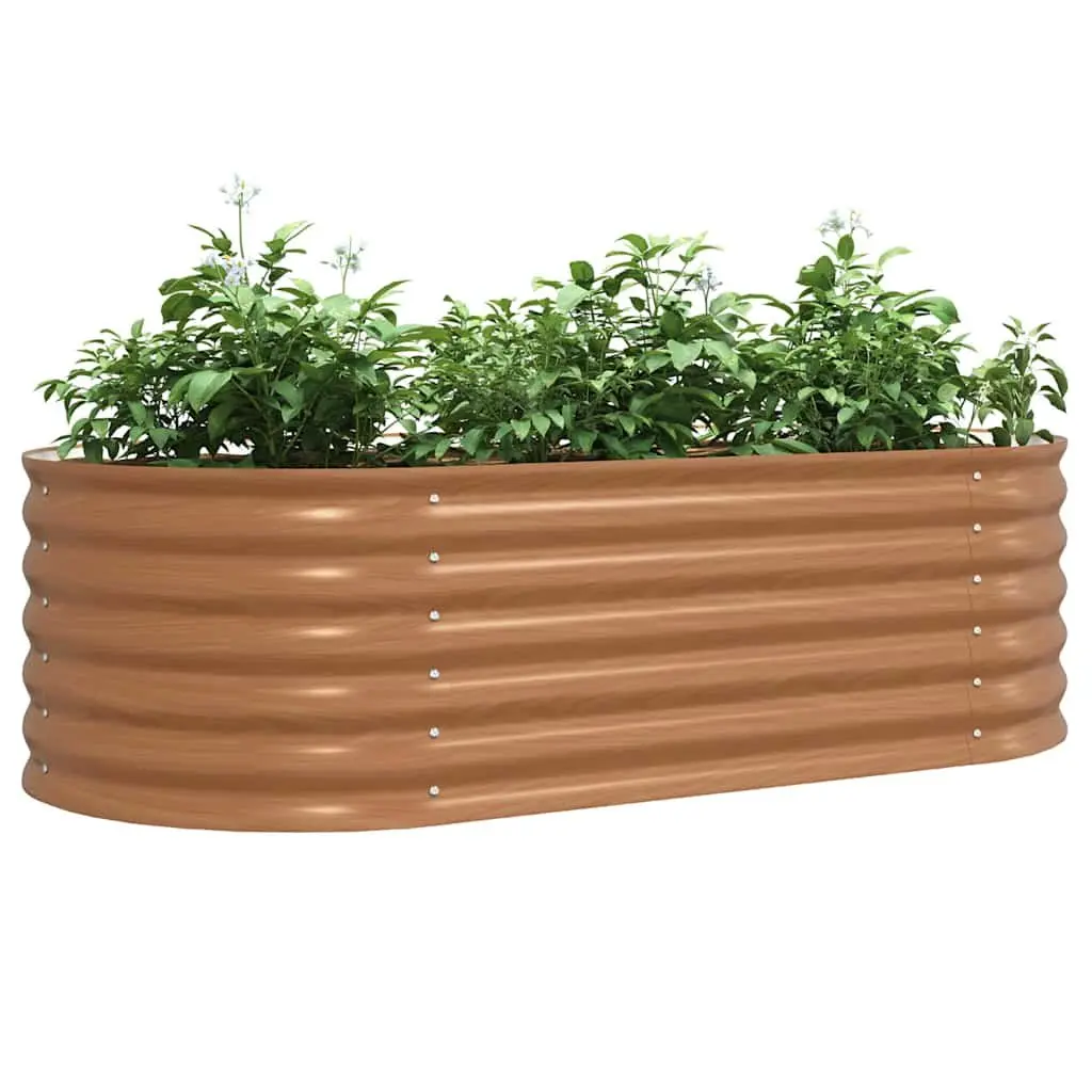 Raised Bed Garden Planter 160x80x44cm Steel Frame Outdoor Vegetables Flowers