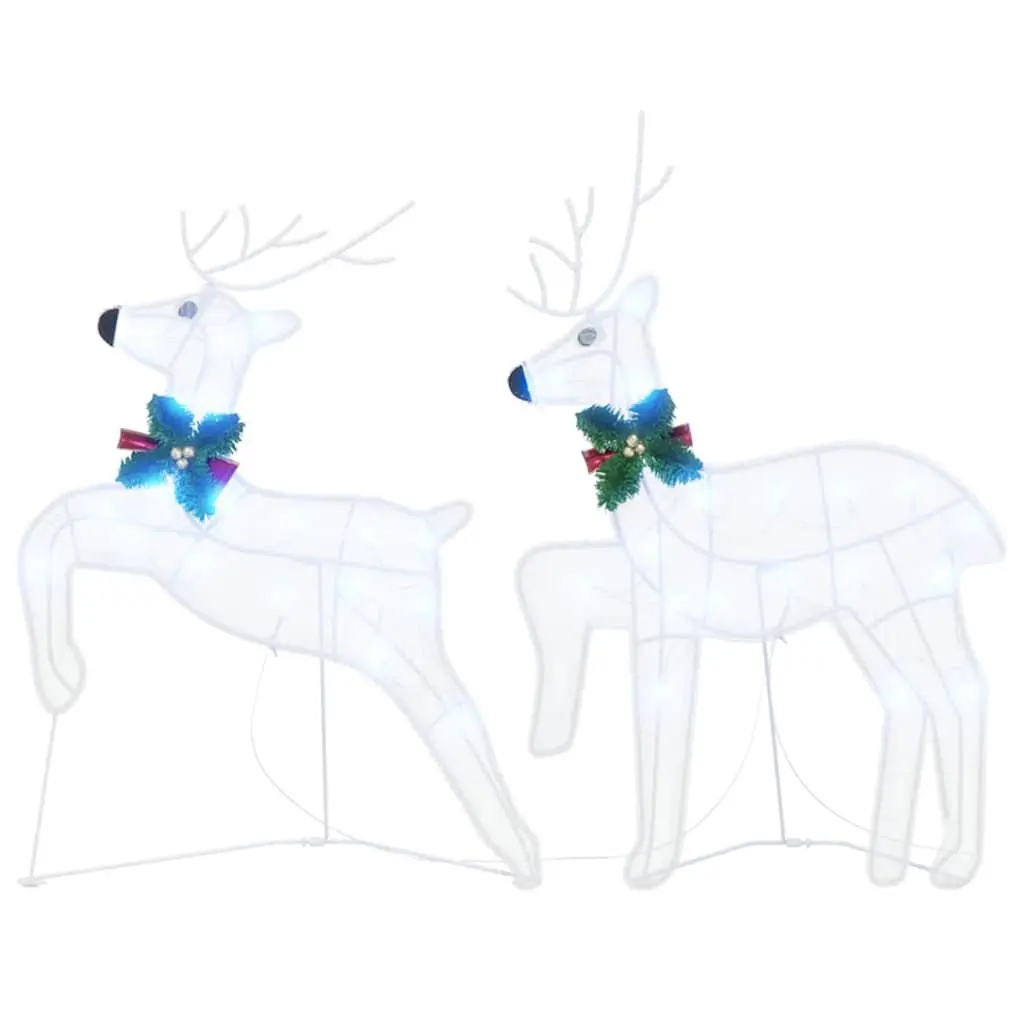 LED Reindeer Christmas Decoration for Living Room Patio Garden 2 Pieces Cool White