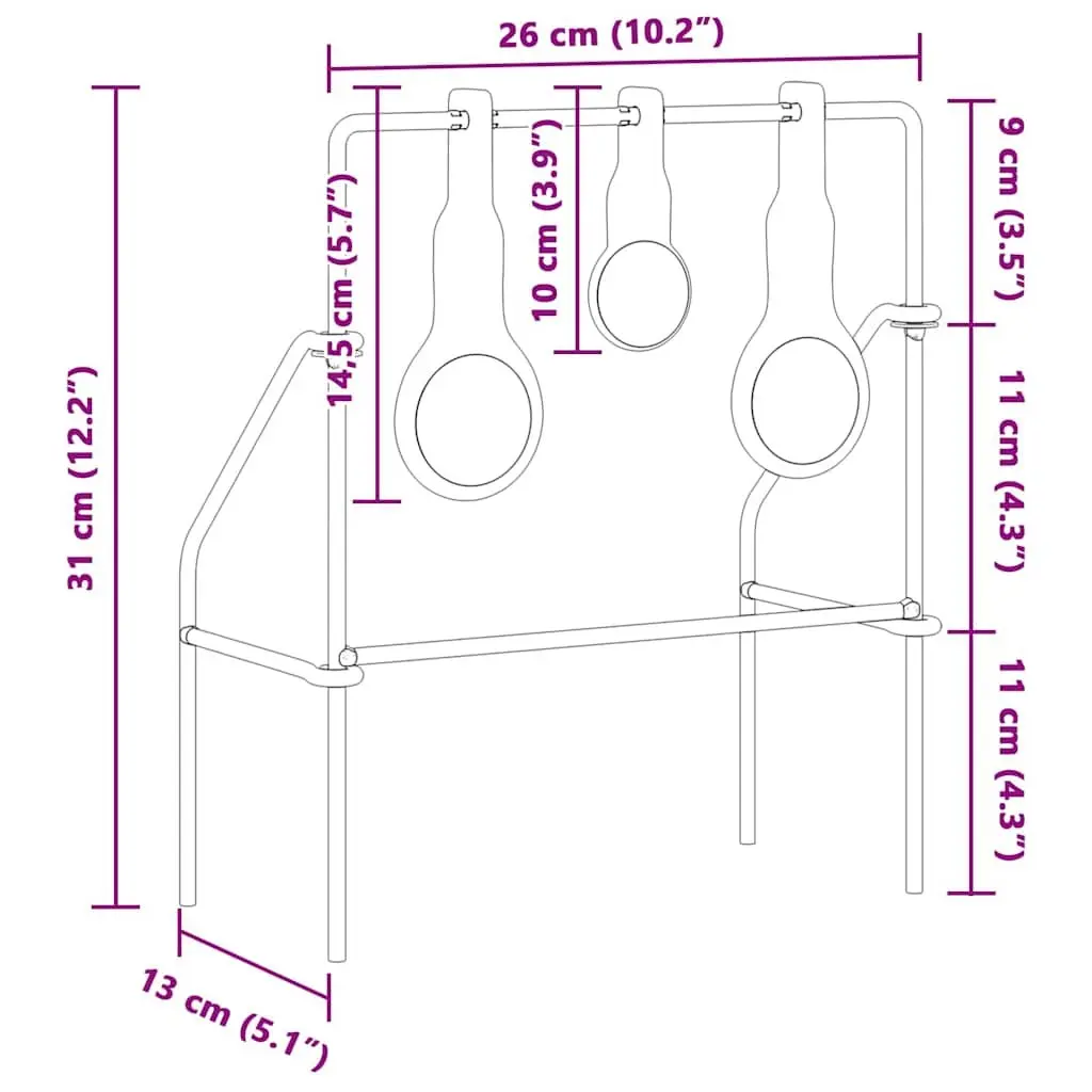 Steel Resetting Shooting Target