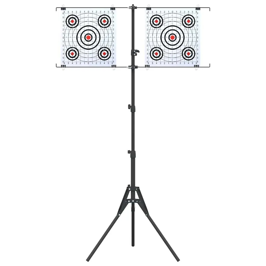 Target Stand Folding Metal Shooting Range Outdoor Accessories Black