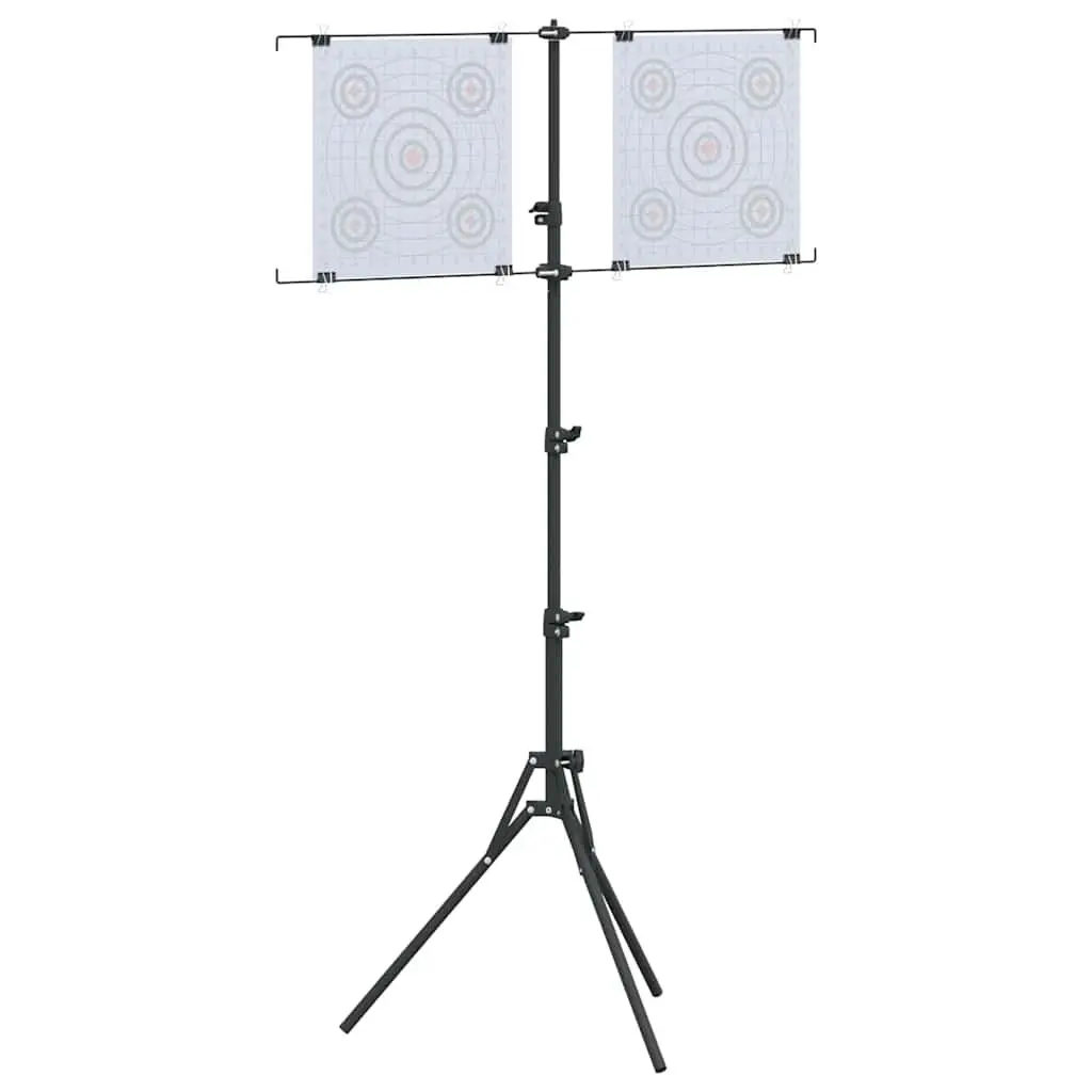 Target Stand Folding Metal Shooting Range Outdoor Accessories Black