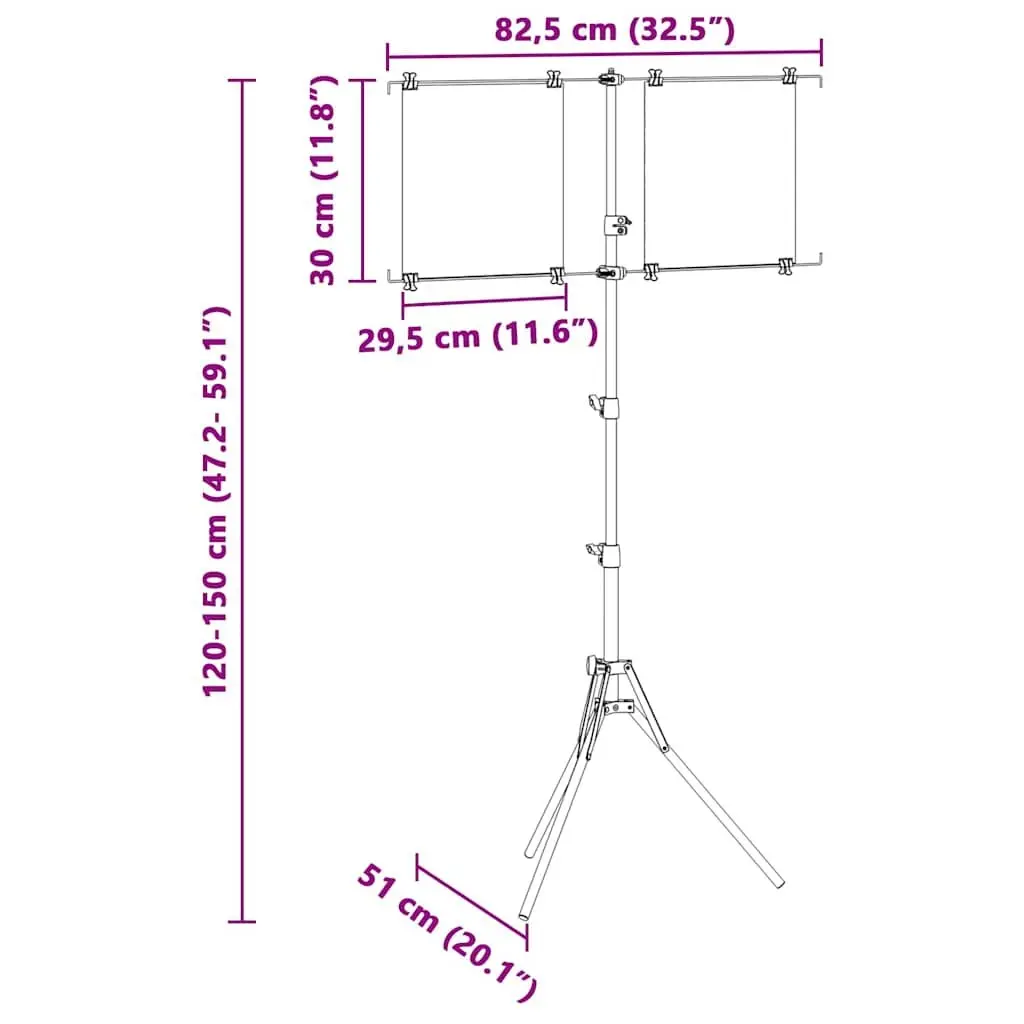 Target Stand Folding Metal Shooting Range Outdoor Accessories Black