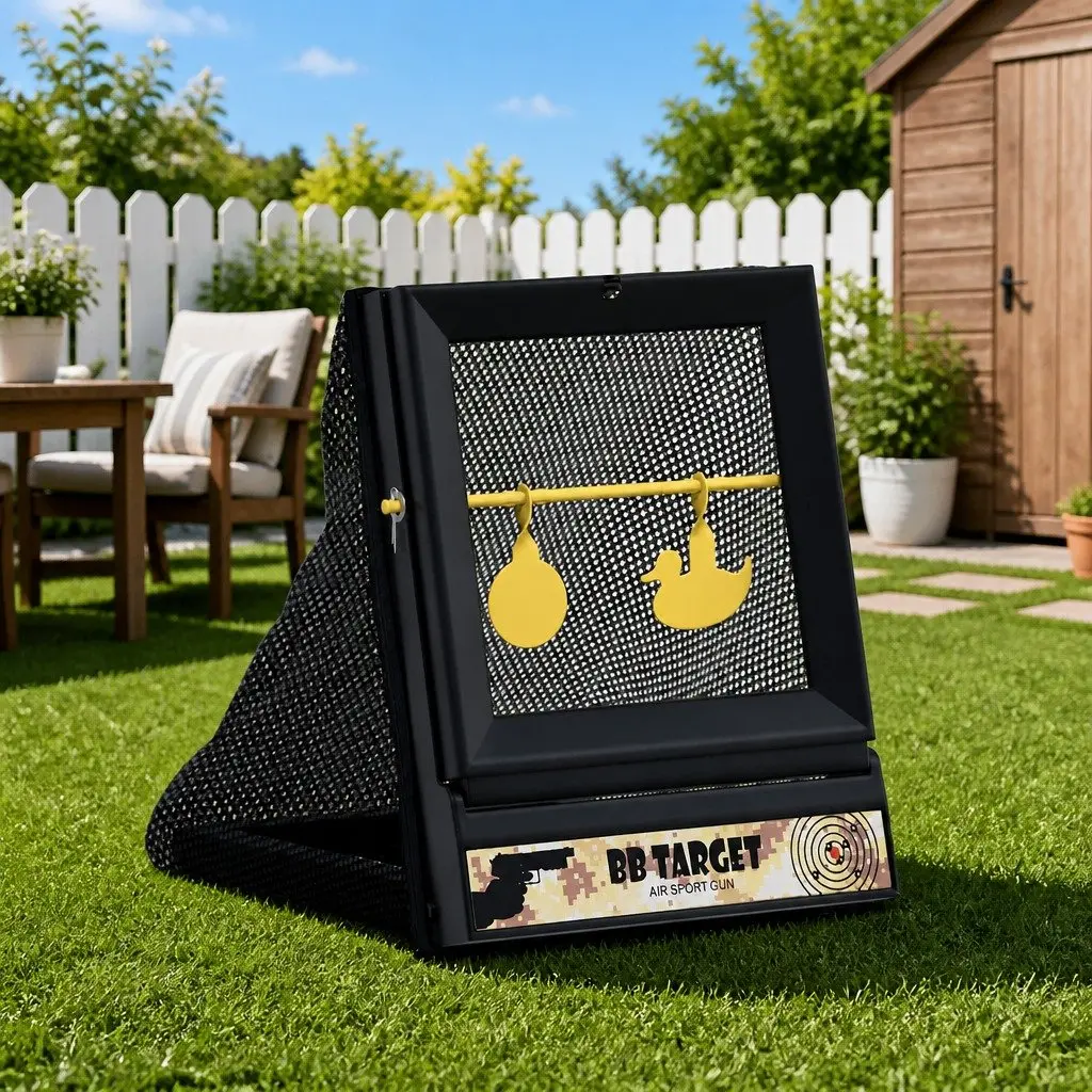 Airsoft Shooting Target Black Plastic Indoor Outdoor Practice Range Accessory
