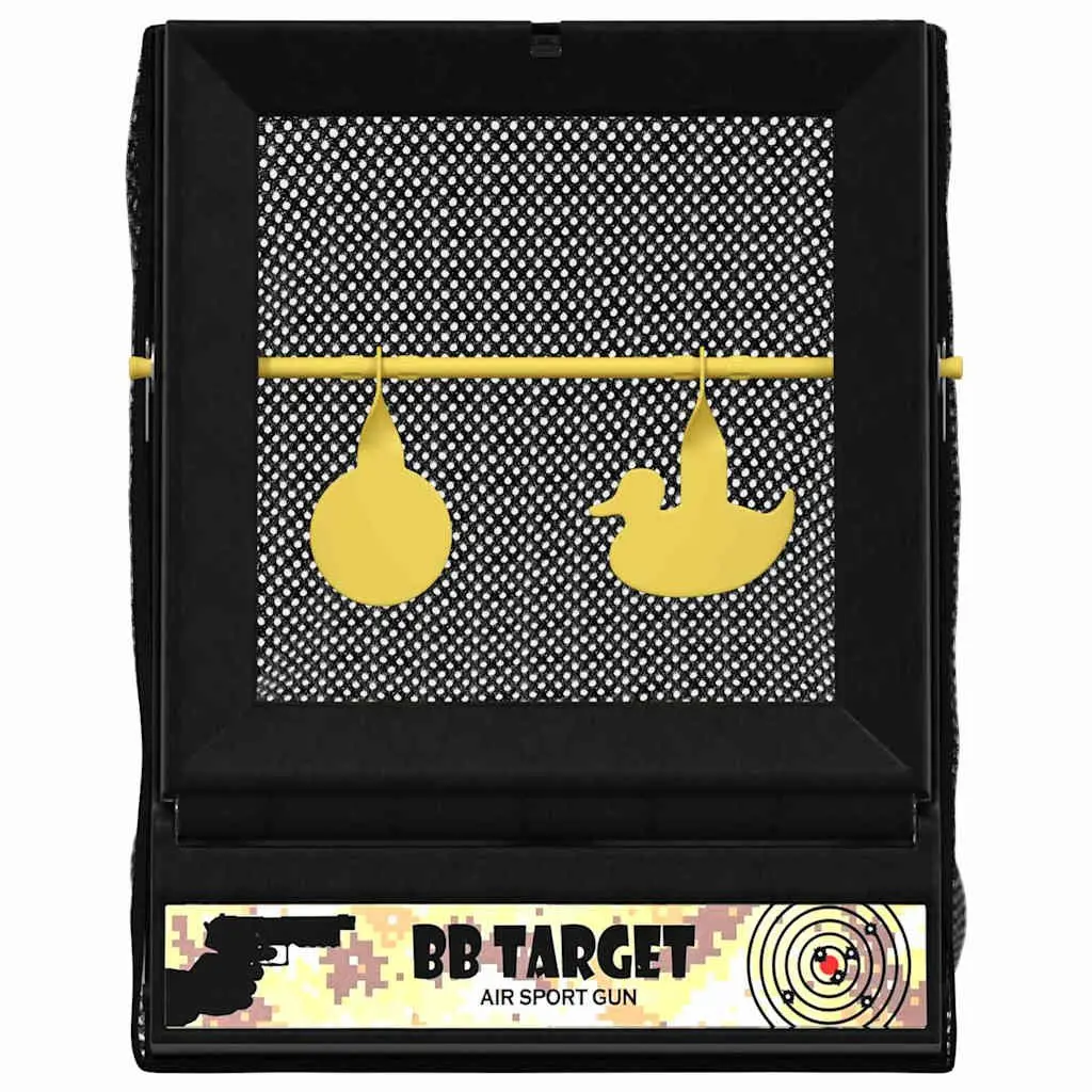 Airsoft Shooting Target Black Plastic Indoor Outdoor Practice Range Accessory