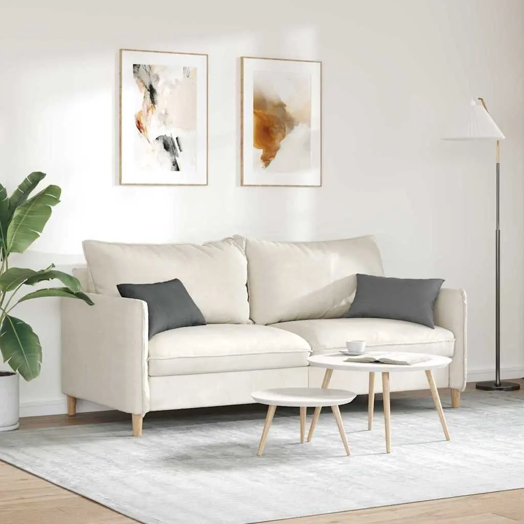 Sofa Pillows Indoor Dark Grey 50 x 30 cm 2 Piece Removable Cover Polyester Filling