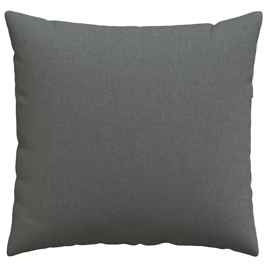 Dark Grey Sofa Pillows Set 50x50cm with Zipper Covers
