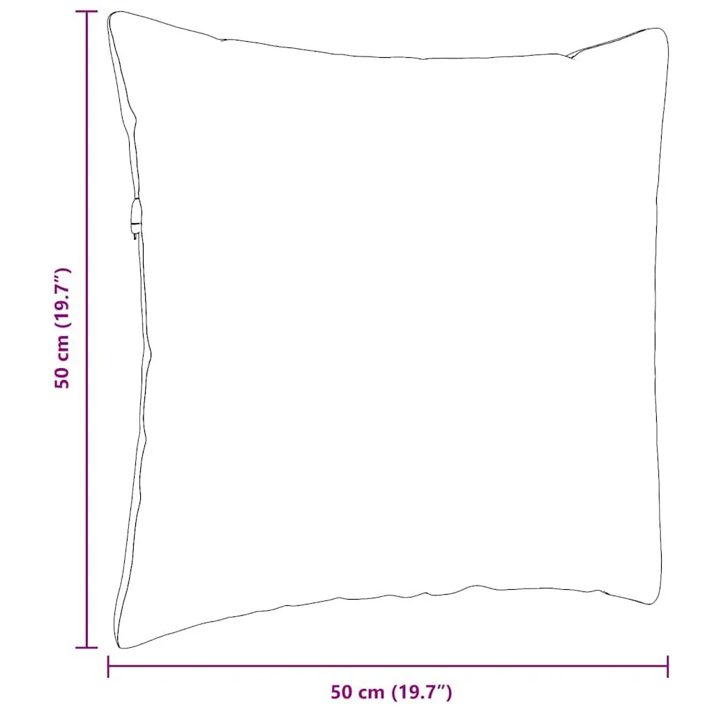 Dark Grey Sofa Pillows Set 50x50cm with Zipper Covers