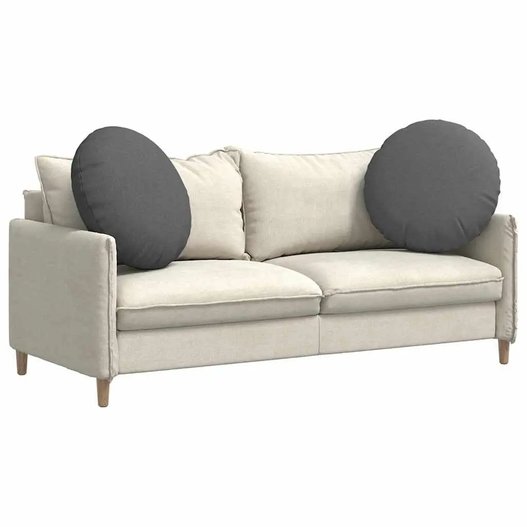Round Seat Cushions 2 pcs Grey Ø60 x 21 cm Fabric Indoor Chair Sofa Pad