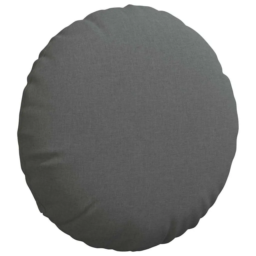 Round Seat Cushions 2 pcs Grey Ø60 x 21 cm Fabric Indoor Chair Sofa Pad