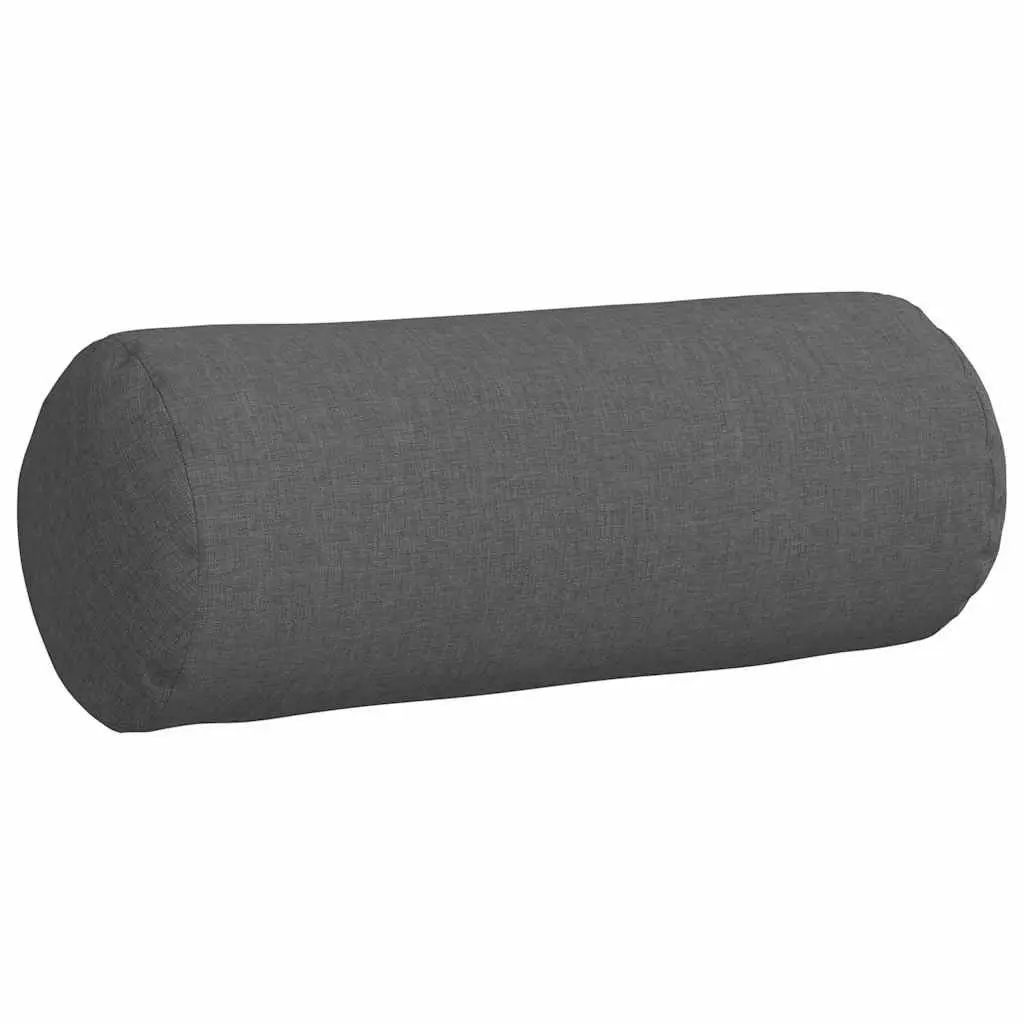 Bolster Pillows for Home 15cm x 40cm Dark Grey Cylindrical Round Cushions 2 Piece