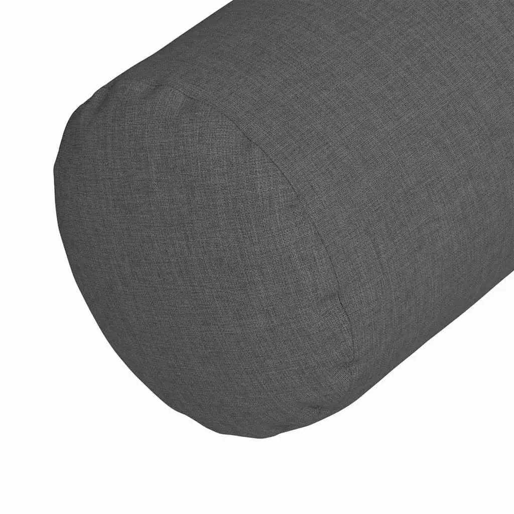 Bolster Pillows for Home 15cm x 40cm Dark Grey Cylindrical Round Cushions 2 Piece