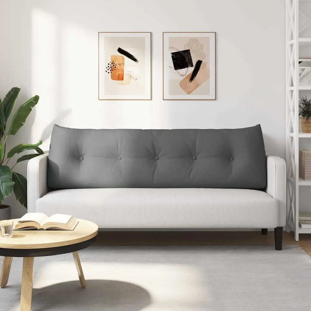 Back Pillow Grey Ergonomic Support Cushion Living Room Bedroom 160x24x50cm