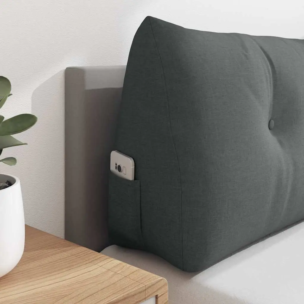 Back Pillow Grey Ergonomic Support Cushion Living Room Bedroom 160x24x50cm