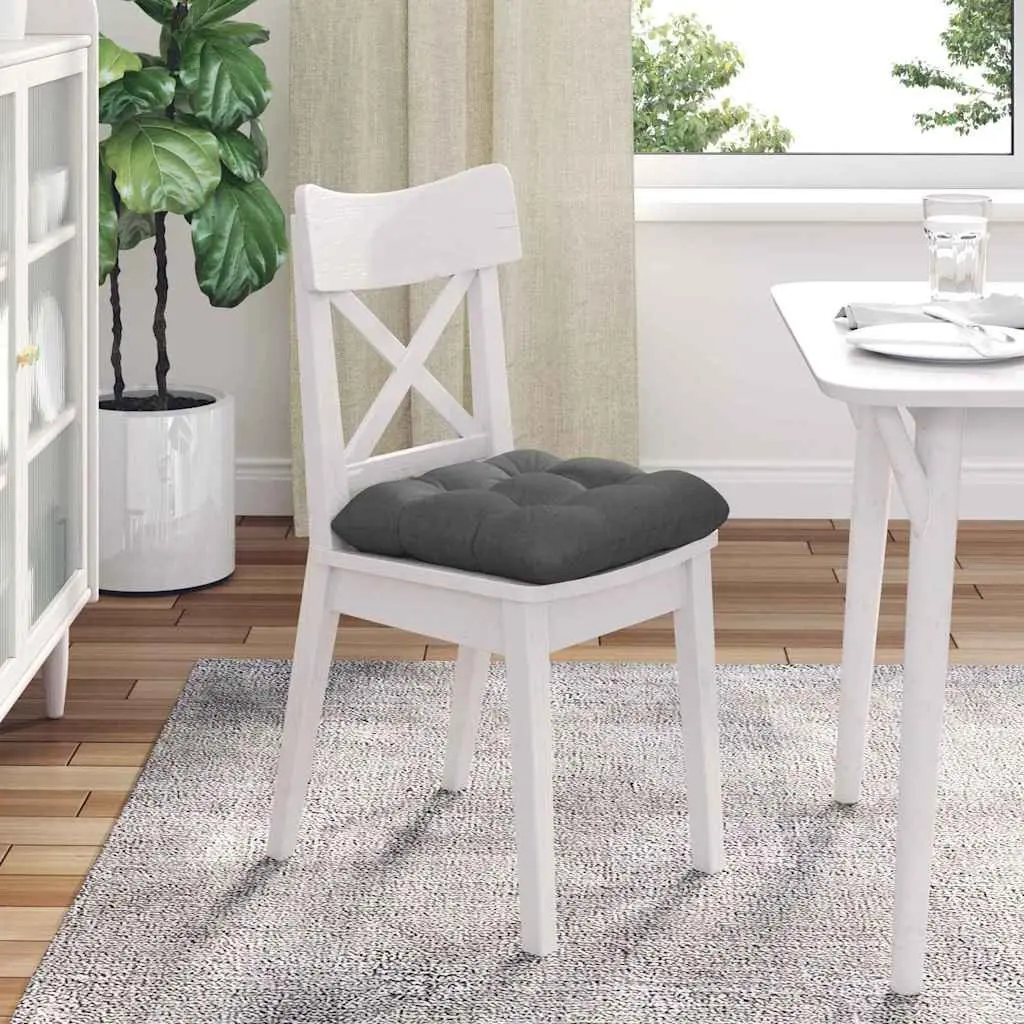 Seat Cushions 4 pcs Grey 40x40x12 cm Modern Indoor Chair Sofa Cushion Set