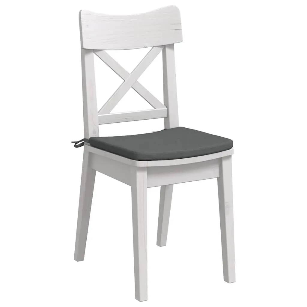 Seat Cushions Indoor 40x40x3cm Dark Grey 4 Piece Set