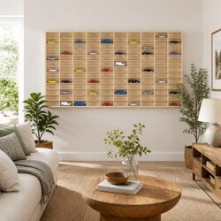 Specifications of Beige Wall-Mounted Shelf Storage Unit