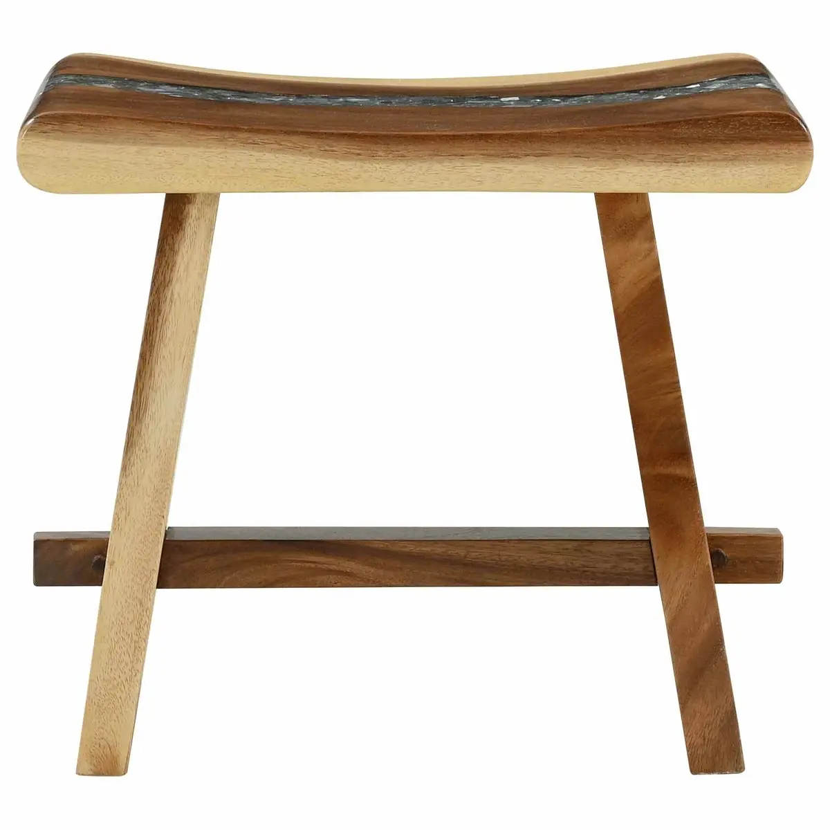 Shower Stool Indoor Solid Wood Brown 50 x 30 x 44 cm