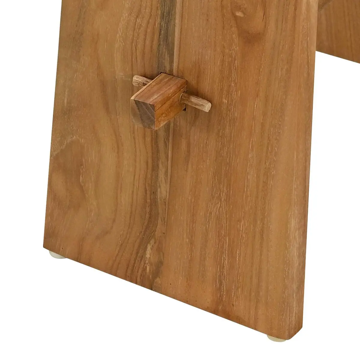 Brown Bathroom Stool in Teak
