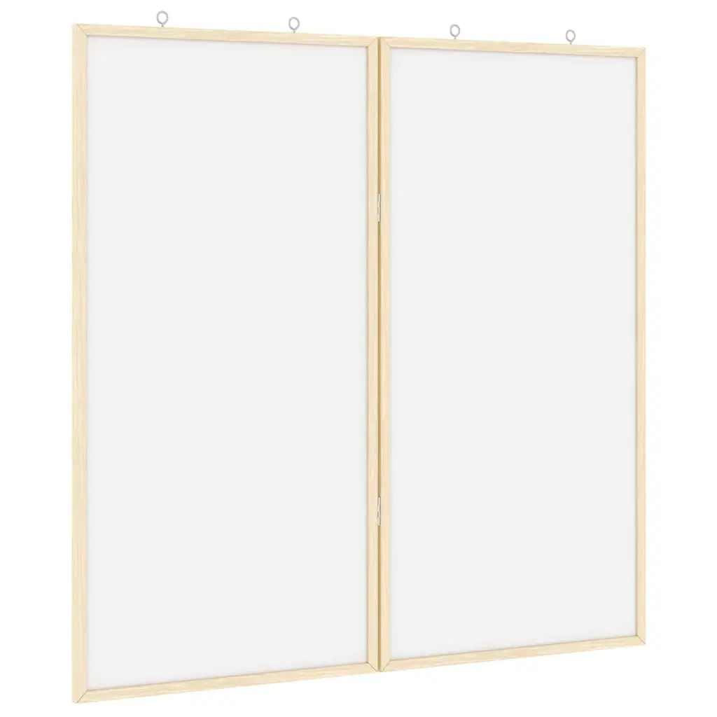 80x80cm Folding Bulletin Board in Solid Pine Wood