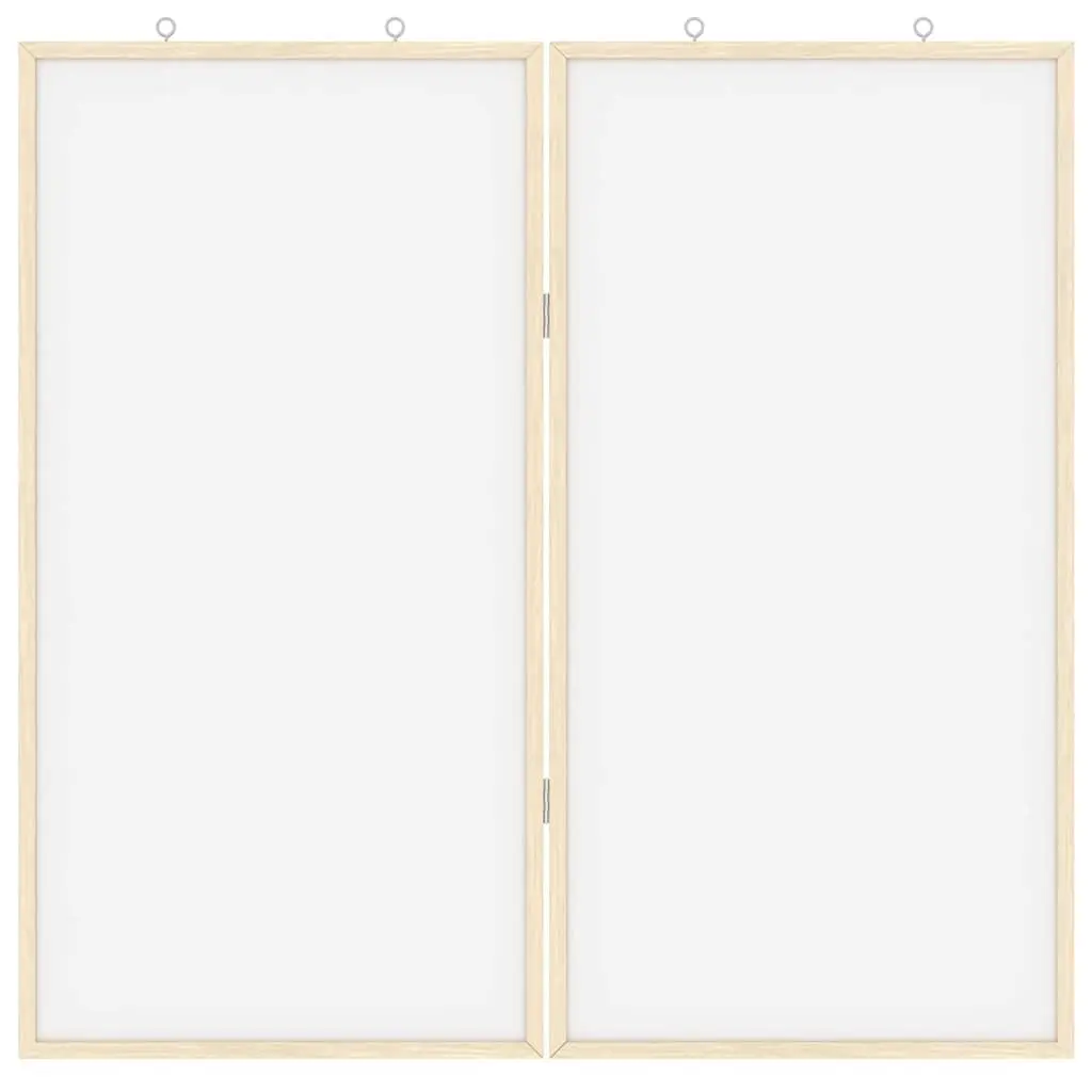 80x80cm Folding Bulletin Board in Solid Pine Wood