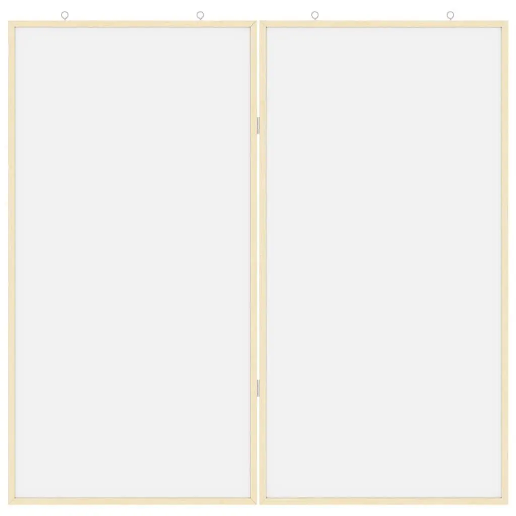 Folding Bulletin Board Office Display Wall Mount White 100x100cm Solid Pine Wood