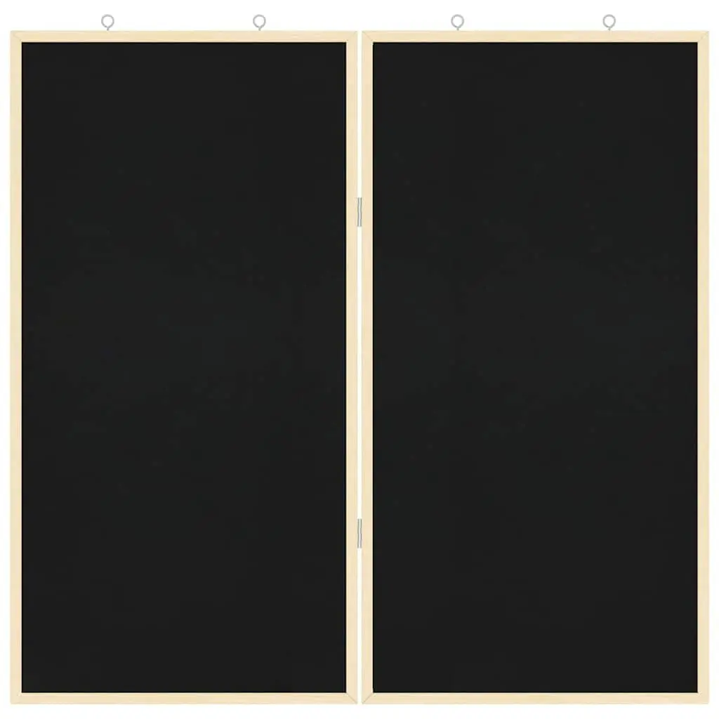 Bulletin Board Office Display Black 80x80cm Pine Wood