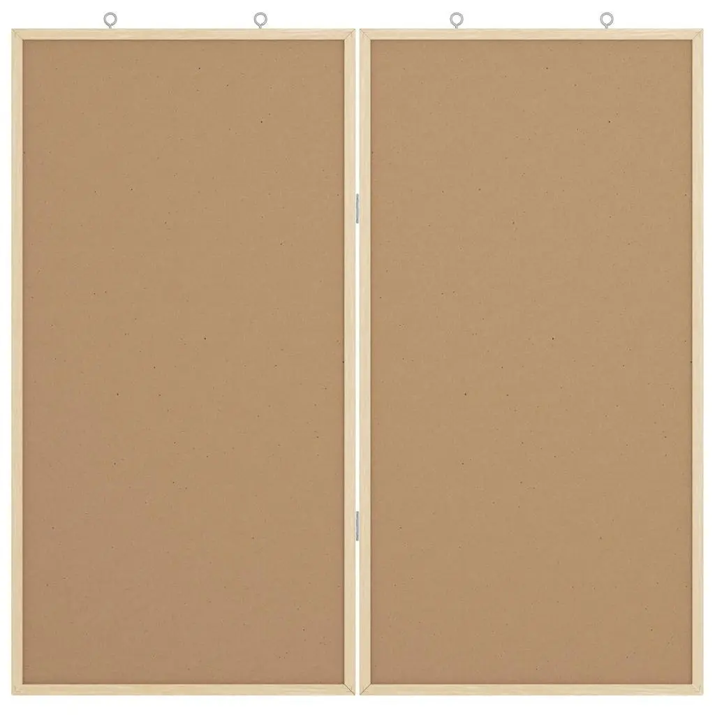 Bulletin Board Office Display Black 80x80cm Pine Wood