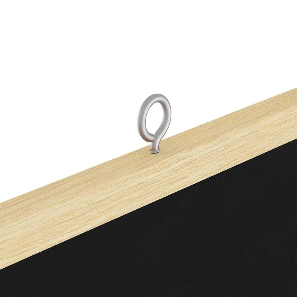 Bulletin Board Office Display Black 80x80cm Pine Wood