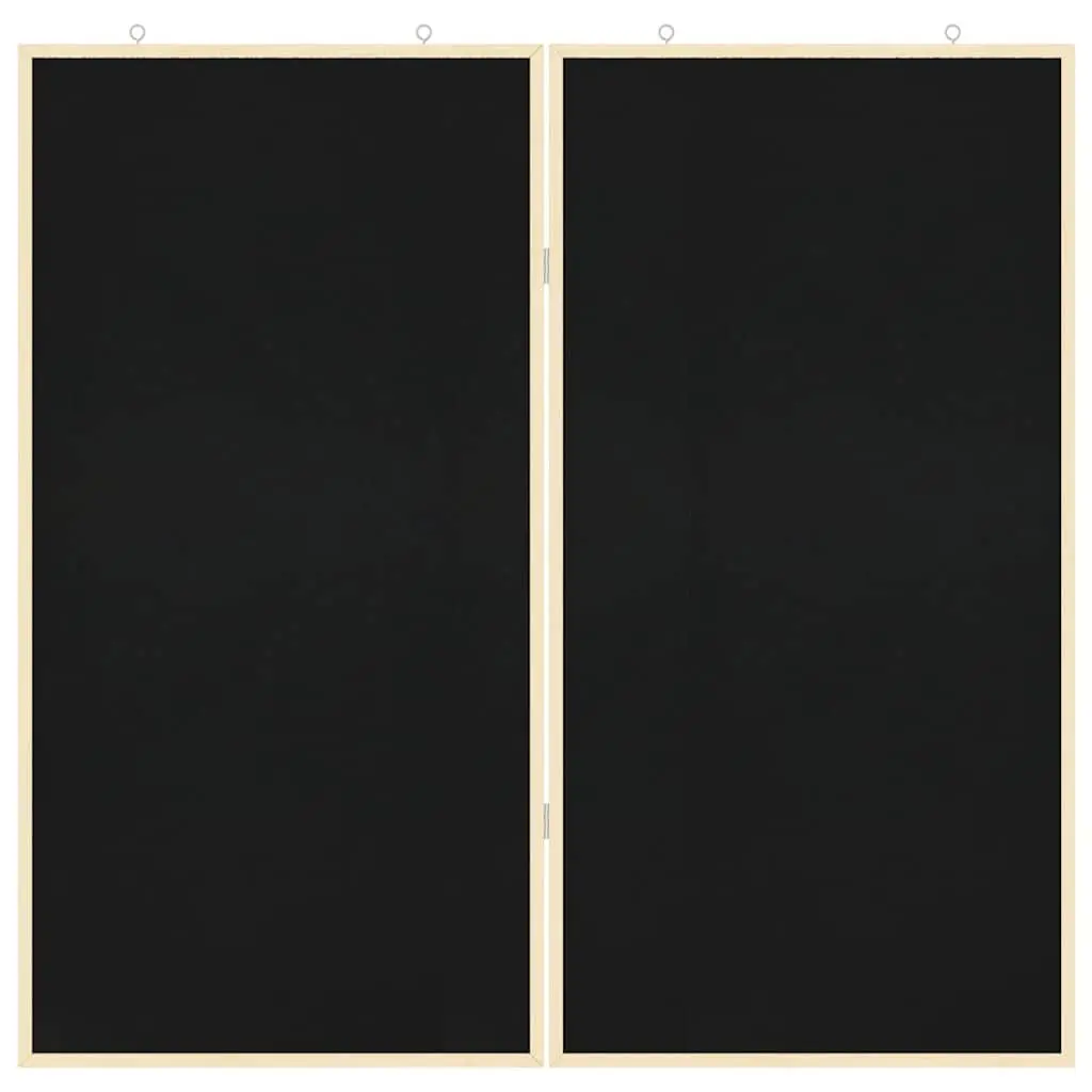 Bulletin Board Folding Square Black 100x100cm Pine Wood Office Display
