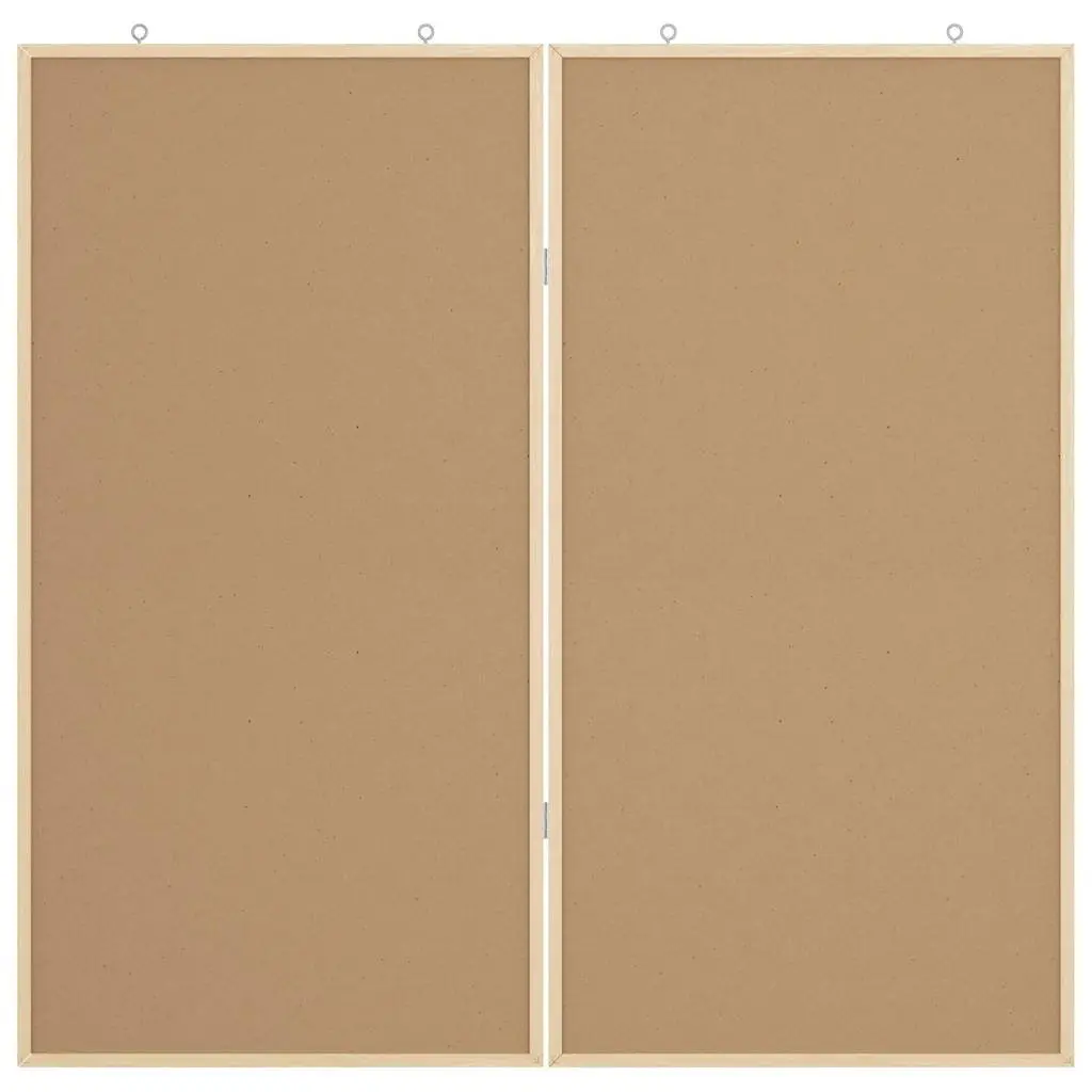 Bulletin Board Folding Square Black 100x100cm Pine Wood Office Display
