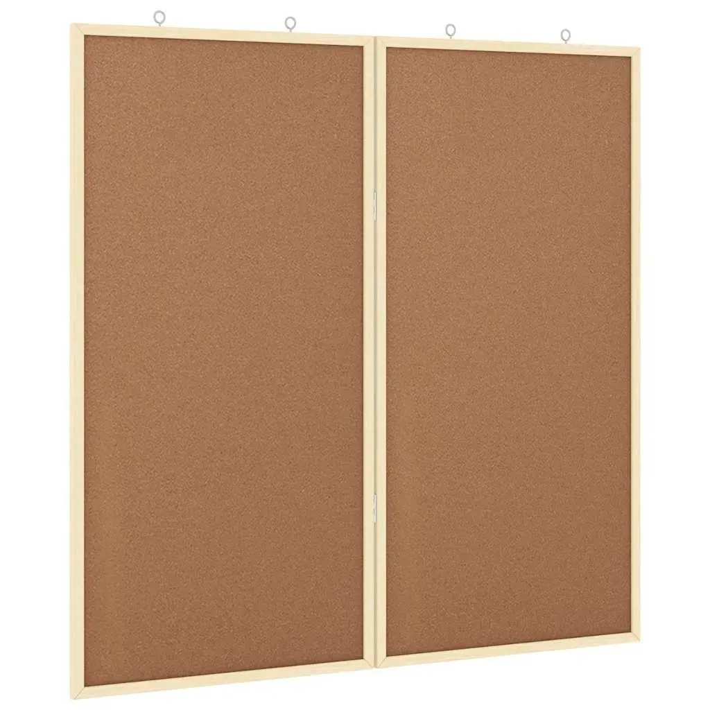 Folding Bulletin Board Brown 80x80cm