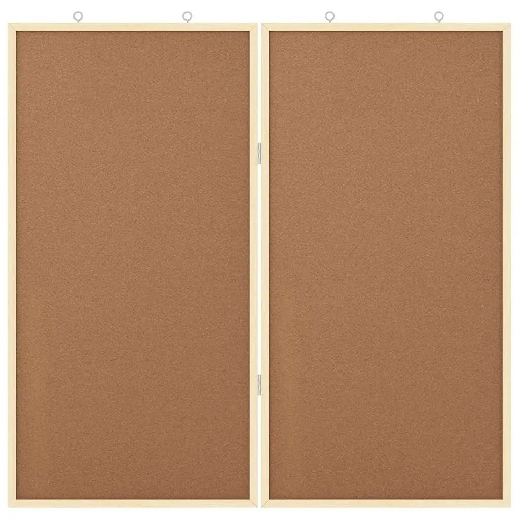 Folding Bulletin Board Brown 80x80cm