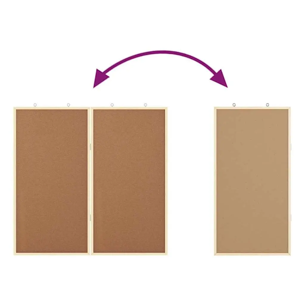 Folding Bulletin Board Brown 80x80cm