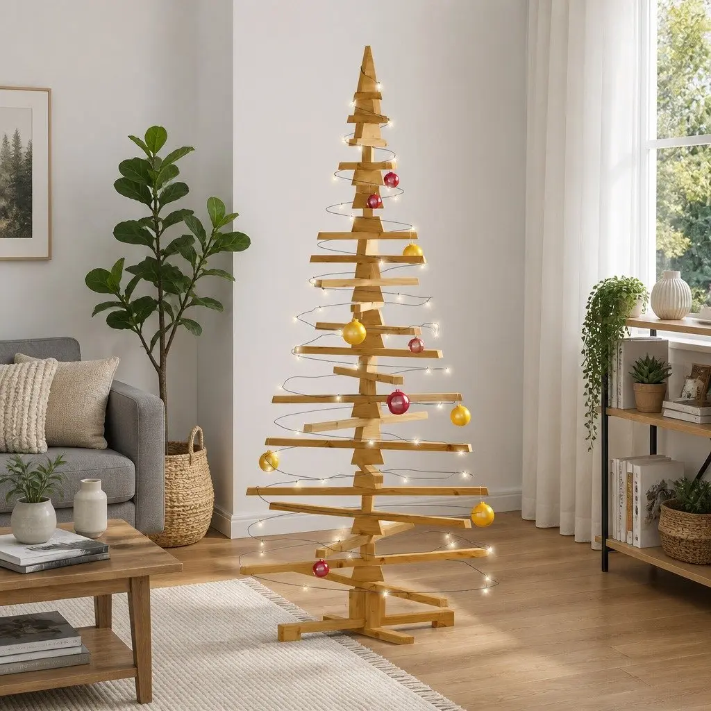 180cm Wooden Christmas Tree with Stand