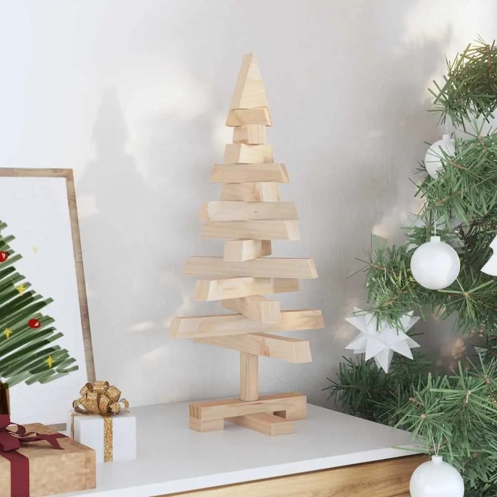 60cm Solid Pine Wood Christmas Tree