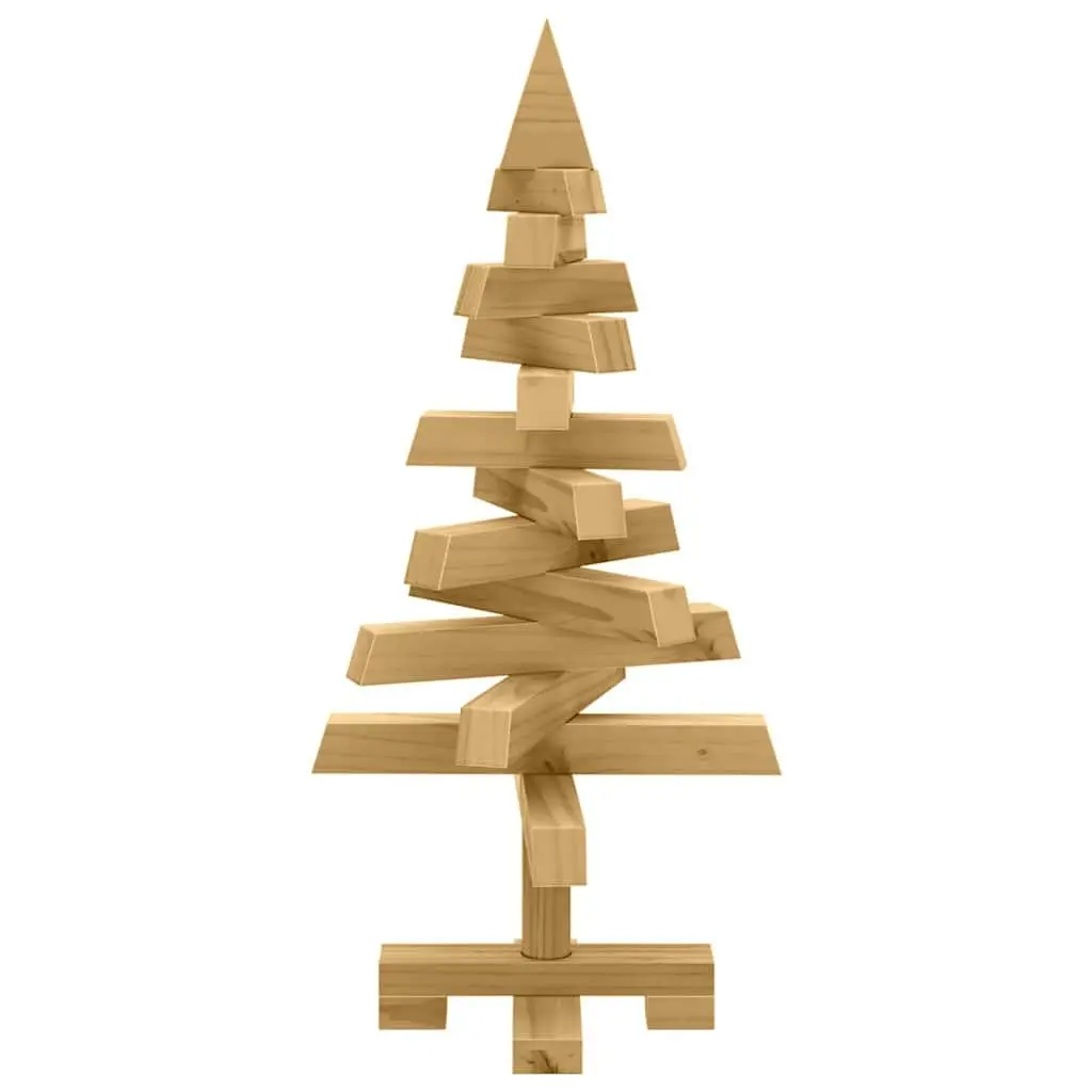 Wooden Christmas Tree 60cm Brown Pine Stand Holiday Seasonal Home Garden Decor