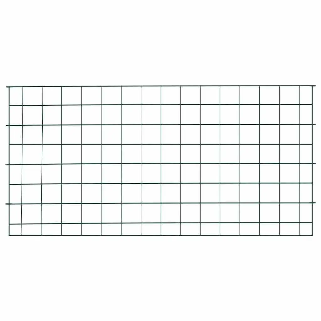 Steel Pond Fence Set 5 Piece Green Barrier for Ponds and Terraces