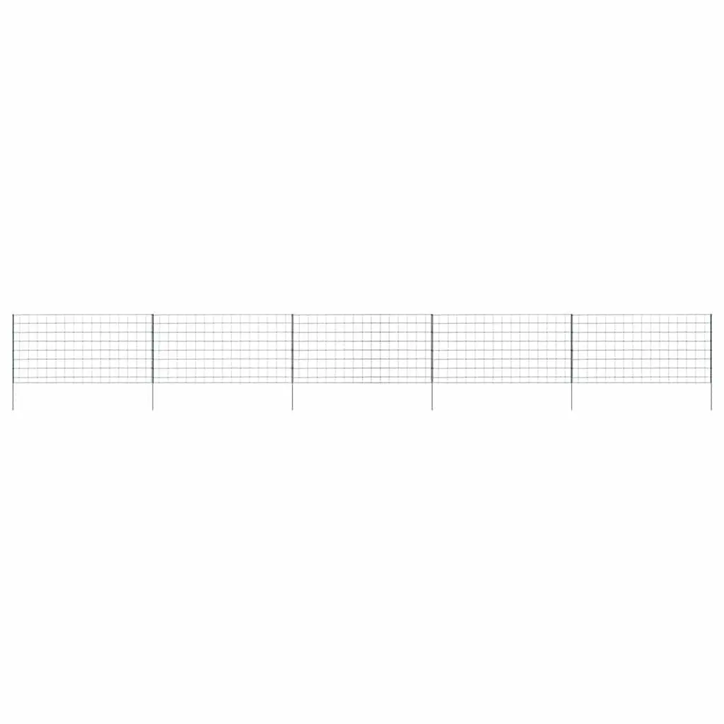 Steel Pond Fence Set 5 Piece Green Barrier for Ponds and Terraces