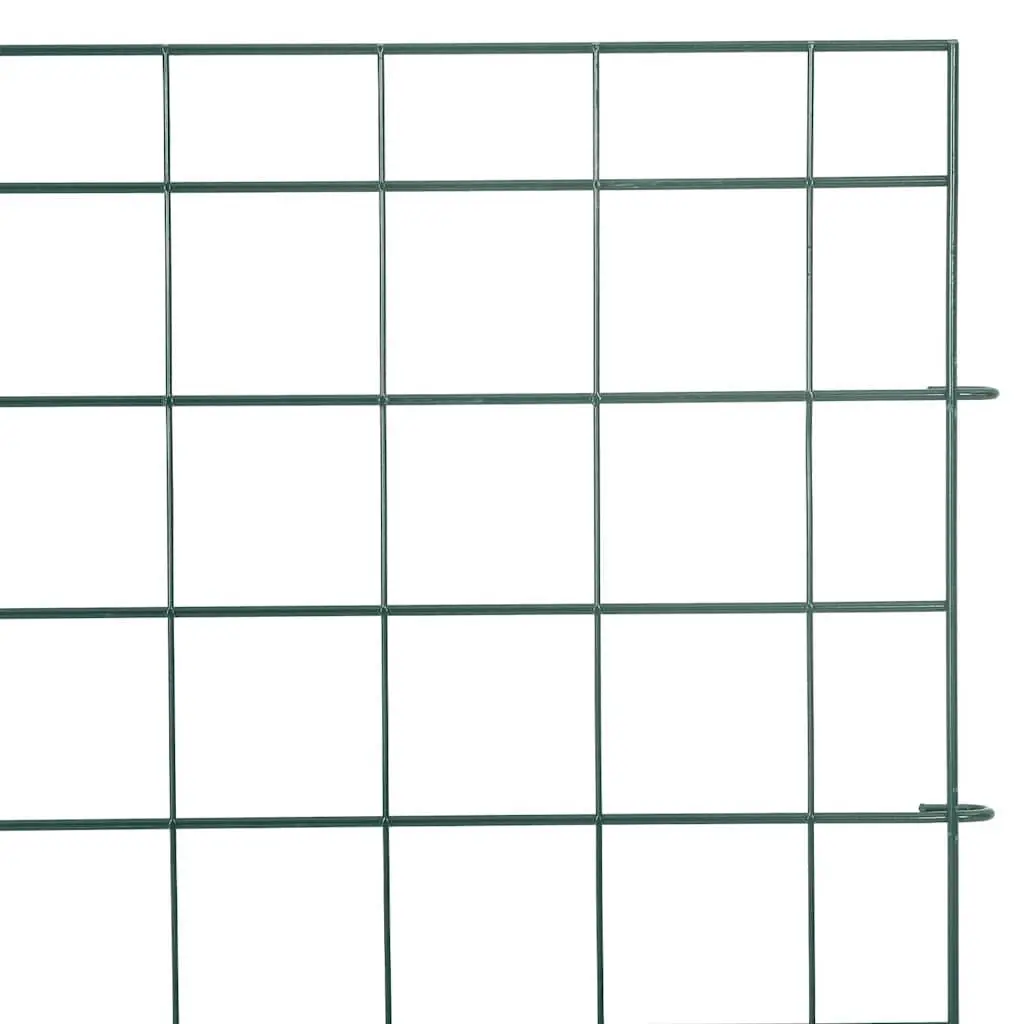 Steel Pond Fence Set 5 Piece Green Barrier for Ponds and Terraces