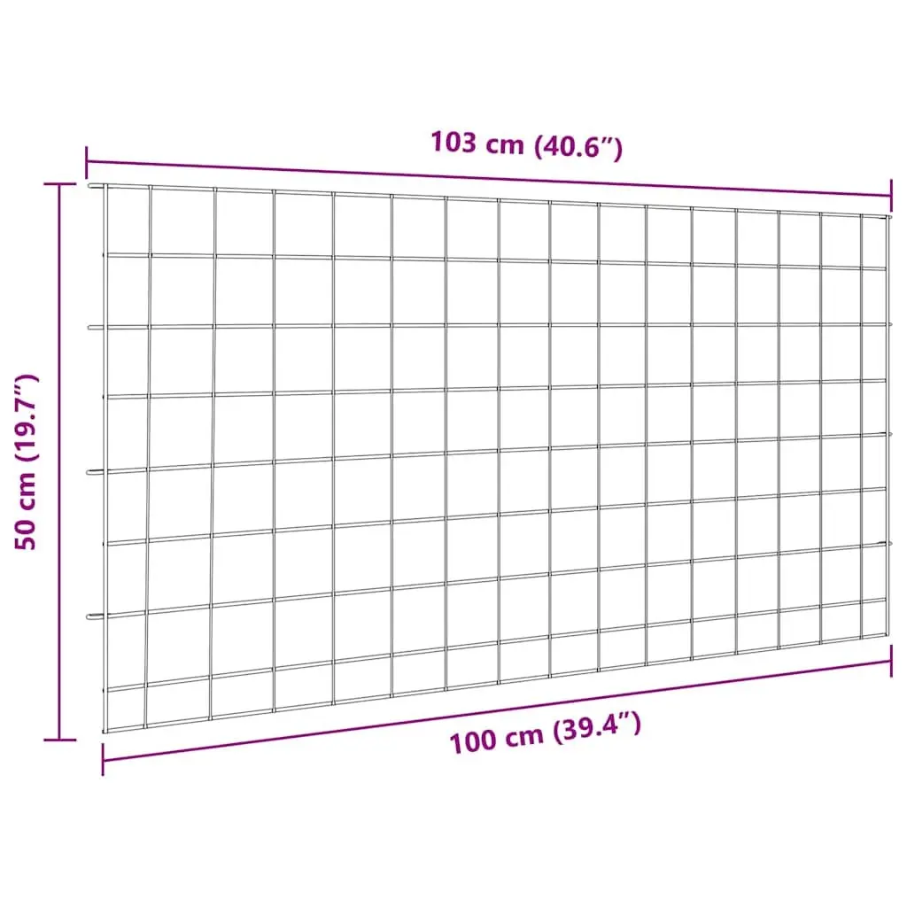 Steel Pond Fence Set 5 Piece Green Barrier for Ponds and Terraces