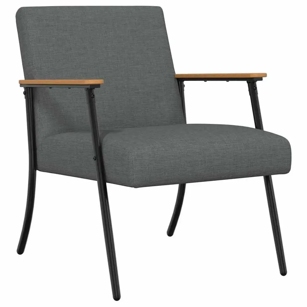 Armchair Grey Fabric Modern Living Room